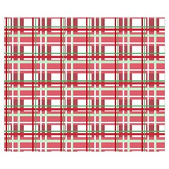 Red plaid pattern Medium Zipper Tote Bag from ArtsNow.com Front