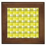 Yellow plaid pattern Framed Tiles