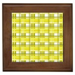 Yellow plaid pattern Framed Tiles