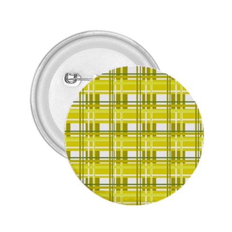 Yellow plaid pattern 2.25  Buttons from ArtsNow.com Front