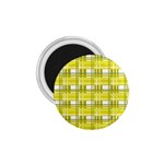 Yellow plaid pattern 1.75  Magnets