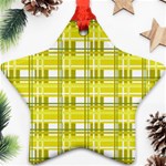 Yellow plaid pattern Ornament (Star) 