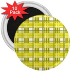 Yellow plaid pattern 3  Magnets (10 pack) 