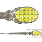 Yellow plaid pattern Letter Openers