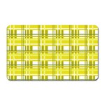 Yellow plaid pattern Magnet (Rectangular)