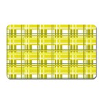 Yellow plaid pattern Magnet (Rectangular)