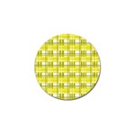 Yellow plaid pattern Golf Ball Marker