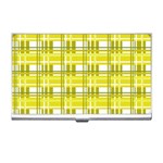 Yellow plaid pattern Business Card Holders