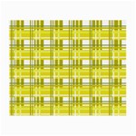 Yellow plaid pattern Small Glasses Cloth