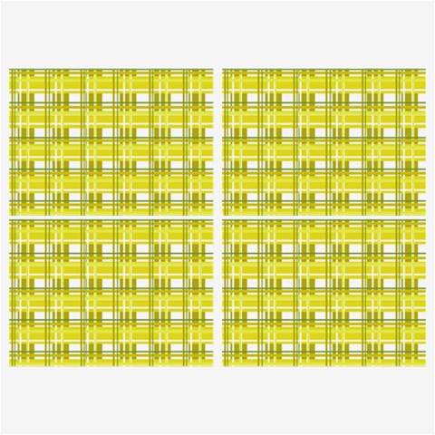 Yellow plaid pattern Belt Buckles from ArtsNow.com Front