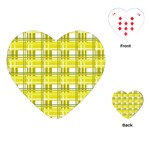 Yellow plaid pattern Playing Cards (Heart) 