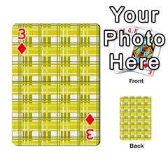 Yellow plaid pattern Playing Cards 54 Designs  from ArtsNow.com Front - Diamond3