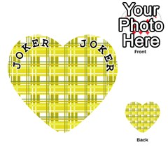 Yellow plaid pattern Playing Cards 54 (Heart)  from ArtsNow.com Front - Joker1