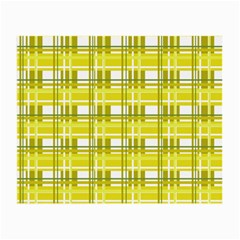 Yellow plaid pattern Small Glasses Cloth (2 Front