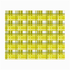 Yellow plaid pattern Small Glasses Cloth (2 Front