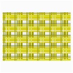 Yellow plaid pattern Large Glasses Cloth