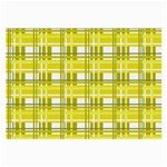 Yellow plaid pattern Large Glasses Cloth (2-Side)