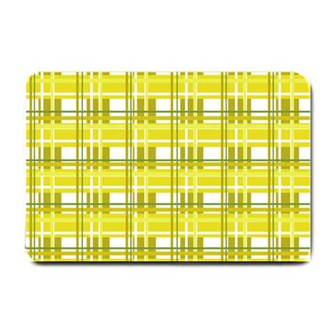 Yellow plaid pattern Small Doormat  from ArtsNow.com 24 x16  Door Mat