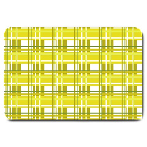 Yellow plaid pattern Large Doormat  from ArtsNow.com 30 x20  Door Mat