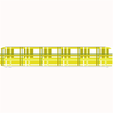 Yellow plaid pattern Small Bar Mats from ArtsNow.com 24 x4  Bar Mat