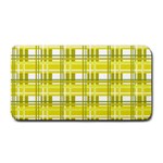 Yellow plaid pattern Medium Bar Mats