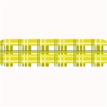 Yellow plaid pattern Large Bar Mats