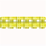 Yellow plaid pattern Large Bar Mats