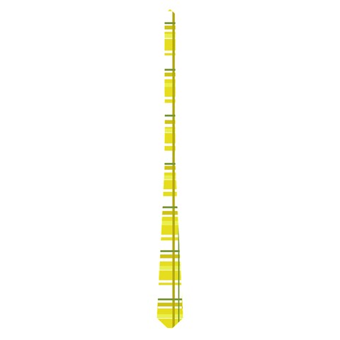 Yellow plaid pattern Neckties (One Side)  from ArtsNow.com Front