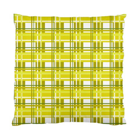 Yellow plaid pattern Standard Cushion Case (Two Sides) from ArtsNow.com Front