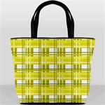 Yellow plaid pattern Bucket Bags