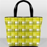 Yellow plaid pattern Bucket Bags