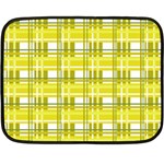 Yellow plaid pattern Fleece Blanket (Mini)
