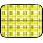 Yellow plaid pattern Double Sided Fleece Blanket (Mini) 