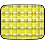 Yellow plaid pattern Double Sided Fleece Blanket (Mini) 