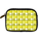 Yellow plaid pattern Digital Camera Cases