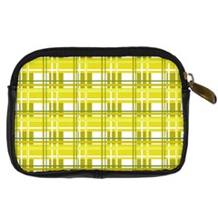 Yellow plaid pattern Digital Camera Cases from ArtsNow.com Back