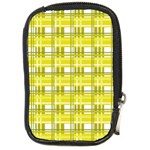 Yellow plaid pattern Compact Camera Cases