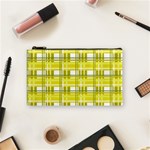 Yellow plaid pattern Cosmetic Bag (Small) 