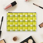 Yellow plaid pattern Cosmetic Bag (Medium) 