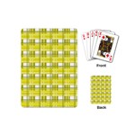 Yellow plaid pattern Playing Cards (Mini) 