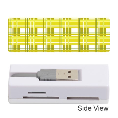 Yellow plaid pattern Memory Card Reader (Stick)  from ArtsNow.com Front