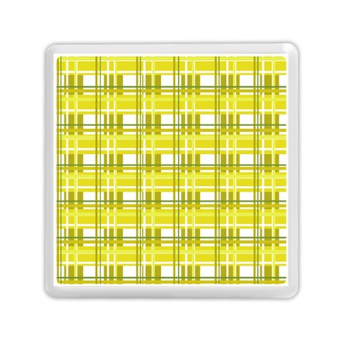 Yellow plaid pattern Memory Card Reader (Square)  from ArtsNow.com Front