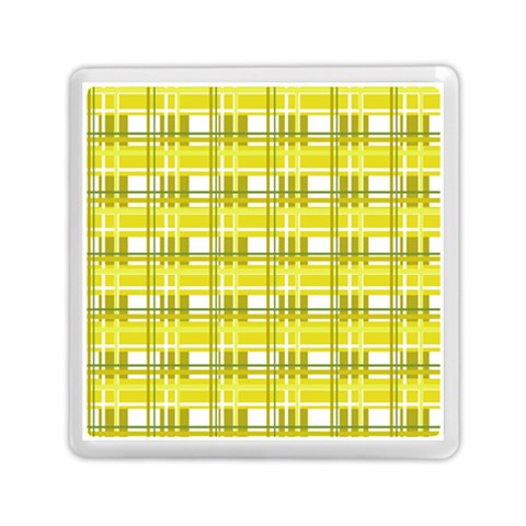 Yellow plaid pattern Memory Card Reader (Square)  from ArtsNow.com Front