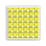 Yellow plaid pattern Memory Card Reader (Square) 