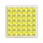 Yellow plaid pattern Memory Card Reader (Square) 