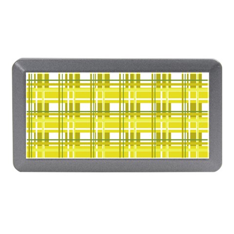 Yellow plaid pattern Memory Card Reader (Mini) from ArtsNow.com Front