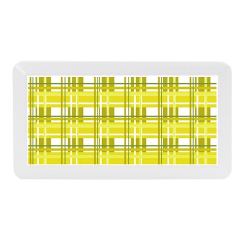 Yellow plaid pattern Memory Card Reader (Mini) from ArtsNow.com Front