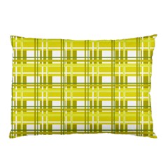 Yellow plaid pattern Pillow Case (Two Sides) from ArtsNow.com Back