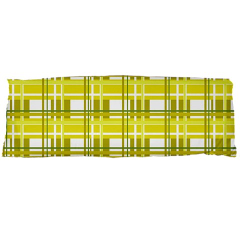 Yellow plaid pattern Body Pillow Case Dakimakura (Two Sides) from ArtsNow.com Front