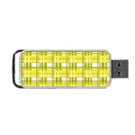 Yellow plaid pattern Portable USB Flash (One Side)